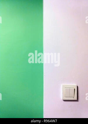 White light switch, turn on or turn off the lights Stock Photo