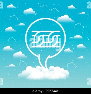 speech bubble with chain trend icon Stock Vector