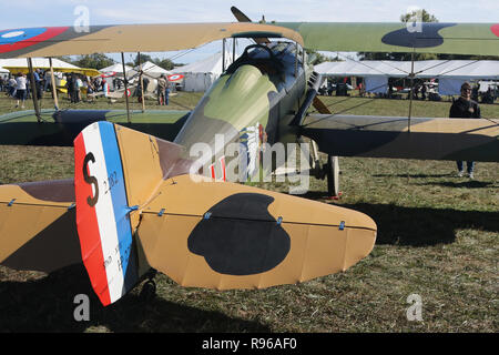 SPAD XIII Replica airplane. NX103JH. N103JH. World War 1 Dawn Patrol Anniversary Rendezvous event. The National Museum of the United States Air Force, Stock Photo