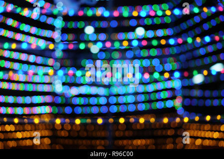 Multi colored bokeh lights background Stock Photo