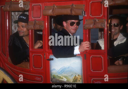 HOLLYWOOD, CA - MAY 12: (L-R) Director Mario Van Peebles, actors Stephen Baldwin and Billy Zane attend the 'Posse' Premiere on May 12,1993 at the Cinerama Dome in Hollywood, California. Photo by Barry King/Alamy Stock Photo Stock Photo