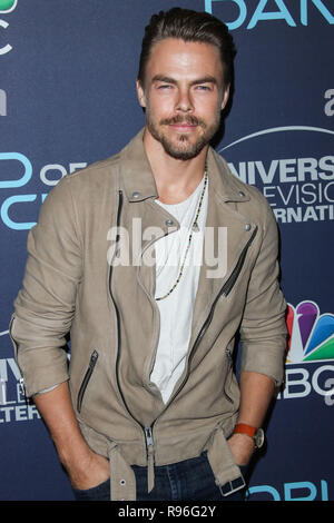 WEST HOLLYWOOD, LOS ANGELES, CA, USA - SEPTEMBER 19: Dancer Derek Hough arrives at NBC's 'World Of Dance' Celebration held at Delilah on September 19, 2017 in West Hollywood, Los Angeles, California, United States. (Photo by Xavier Collin/Image Press Agency) Stock Photo