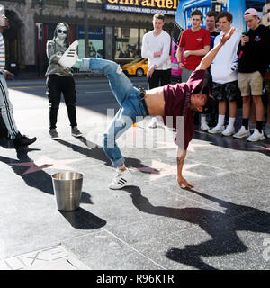Hollywood, California, USA. December 19, 2018: Street dancers perform on Hollywood Boulevard. Hollywood, CA, USA, Credit: Brent Clark/Alamy Live News Stock Photo