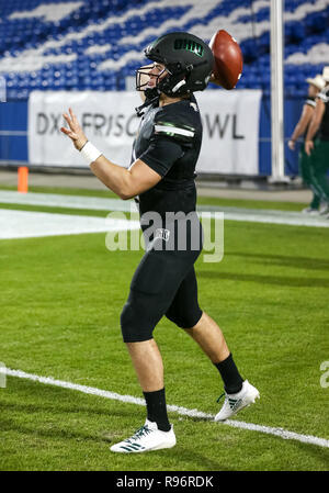 Ohio Bobcats quarterback Nathan Rourke (12) during the DXL Frisco Bowl ...