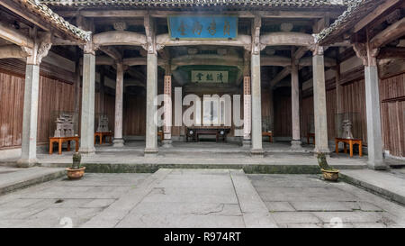 Qing Yi Tang (Ancestral Hall for Women) courtyard Huizhou Ancient City, Tangyue, China Stock Photo