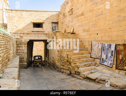 Rickshaw At The Jaisalmer Fort. Jaisalmer. Rajasthan. India Stock Photo ...