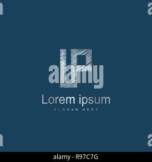 Initial Letter IP Logo Template Vector Design. Abstract letter logo design Stock Vector