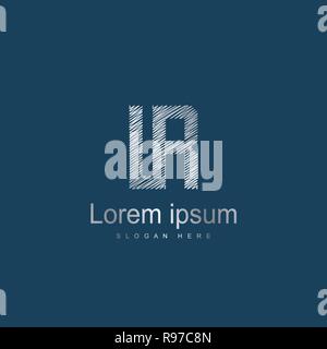 Initial Letter IR Logo Template Vector Design. Abstract letter logo design Stock Vector