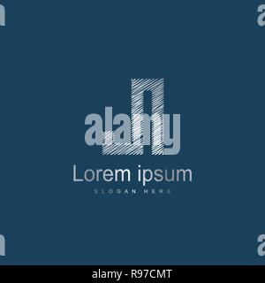 Initial Letter JI Logo Template Vector Design. Abstract letter logo design Stock Vector