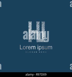 Initial Letter KI Logo Template Vector Design. Abstract letter logo design Stock Vector