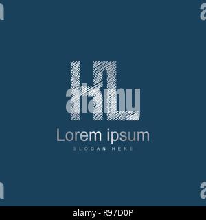Initial Letter KL Logo Template Vector Design. Abstract letter logo design Stock Vector