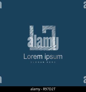 Initial Letter LC Logo Template Vector Design. Abstract letter logo design Stock Vector