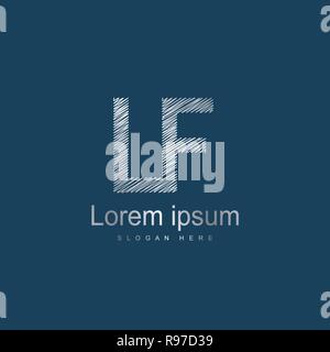 Initial Letter LF Logo Template Vector Design. Abstract letter logo design Stock Vector