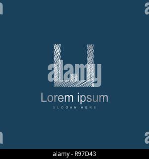 Initial Letter LJ Logo Template Vector Design. Abstract letter logo design Stock Vector