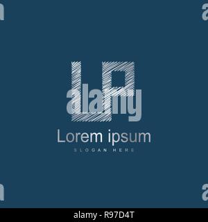 Initial Letter LP Logo Template Vector Design. Abstract letter logo design Stock Vector