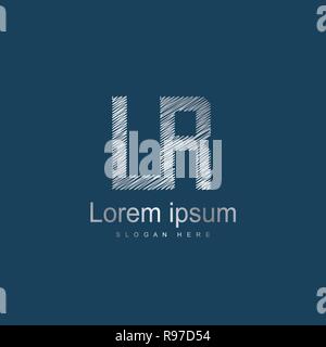 Initial Letter LR Logo Template Vector Design. Abstract letter logo design Stock Vector