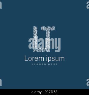 Initial Letter LT Logo Template Vector Design. Abstract letter logo design Stock Vector