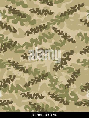 Camouflage pattern background seamless vector illustration. Military fashionable abstract geometric texture. Stock Photo