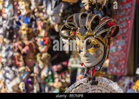 Traditional venetian mask in the souvenir shop in Venice, Italy Stock Photo