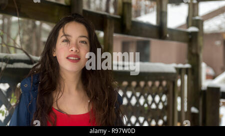 https://l450v.alamy.com/450v/r97w0d/young-asian-teen-with-red-dress-standing-in-snow-and-smiling-r97w0d.jpg