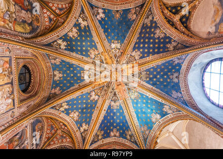 Toledo, Spain - December 16, 2018 : Ceiling of the Primate cathedral of Saint Mary in Toledo, Spain. Stock Photo