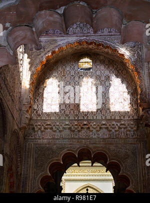 Light Reflections on a Wall at the Cordoba Cathedral Stock Photo