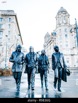 The Beatles Statue in Liverpool, United Kingdom Stock Photo