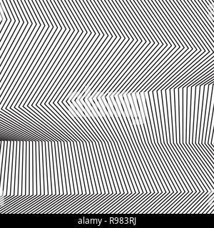 Abstract linear pattern. Vector illustration. Background with black lines Stock Vector