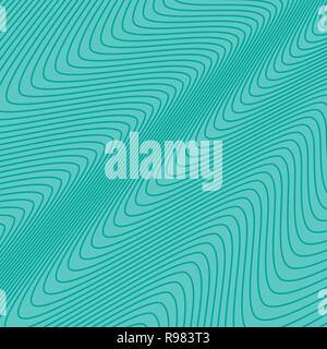 Abstract linear pattern. Vector illustration. Blue background with wave lines Stock Vector