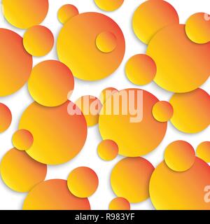 Abstract background with colorful circles and shadows. Vector illustration. Futuristic background Stock Vector