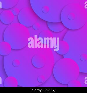 Abstract background with colorful circles and shadows. Vector illustration. Futuristic background Stock Vector