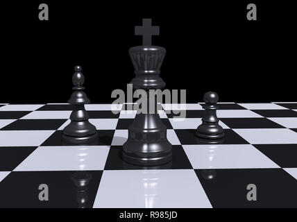 chess pawn chessmen boardgame figures 3d illustration Stock Photo - Alamy