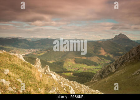 Udalaitz lonely mountain in Basque Country (Spain Stock Photo - Alamy