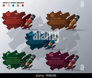 Element of infographics design template. Stock Vector