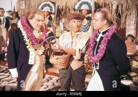 Original film title: MUTINY ON THE BOUNTY. English title: MUTINY ON THE BOUNTY. Year: 1962. Director: LEWIS MILESTONE. Stars: MARLON BRANDO; TREVOR HOWARD. Credit: METRO GOLDWYN MAYER / Album Stock Photo