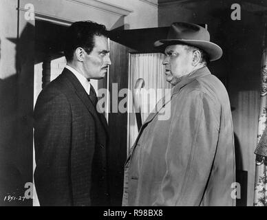 Original film title: TOUCH OF EVIL. English title: TOUCH OF EVIL. Year: 1958. Director: ORSON WELLES. Stars: CHARLTON HESTON; ORSON WELLES. Credit: UNIVERSAL PICTURES / Album Stock Photo