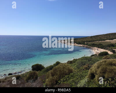 Beach near Carloforte on the Island of San Pietro, Sardinia - Italy Stock Photo