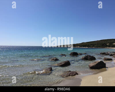 Beach near Carloforte on the Island of San Pietro, Sardinia - Italy Stock Photo