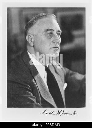 U.S. President Franklin Roosevelt, Head and Shoulders Portrait, Harris & Ewing, 1941 Stock Photo