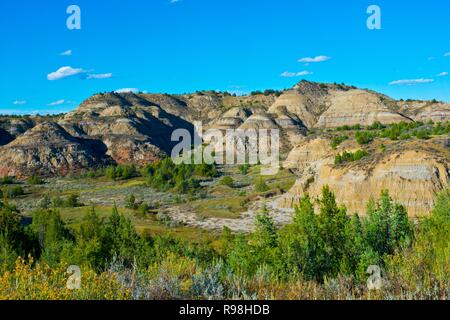 North Dakota, Medora, Theodore Roosevelt  National Park, South Unit, Badlands Overlook Stock Photo