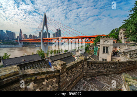 CHONGQING, CHINA - SEPTEMBER 21: This is a view of Longmenhao old ...