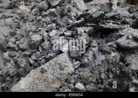 Slag iron from electric furnace, placing the storage to be managing. Stock Photo