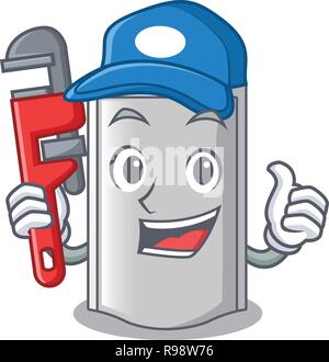 Plumber packaging for crackers isolation cartoon product Stock Vector