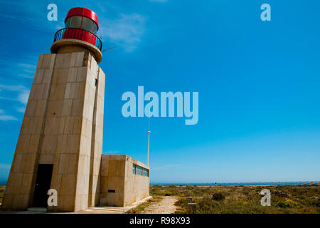 Lighthouse of Ponta de Sagres - Portugal Stock Photo