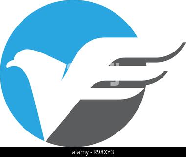 Falcon Logo Template vector illustration design Stock Vector