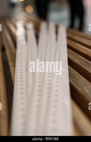 Strips of paper to measure metric distances Stock Photo - Alamy