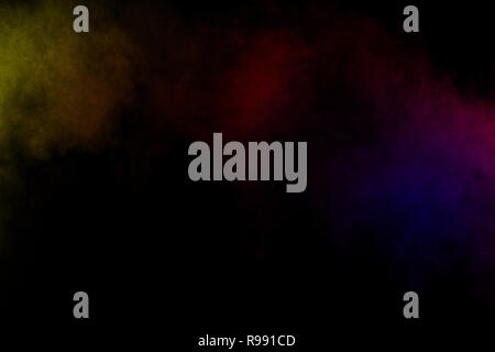 Abstract color smoke on black background. Abstract Color smoke clouds. Stock Photo
