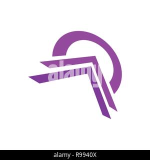 Triangle swoosh of house roof and home logo vector element. Company logo design. Stock Vector