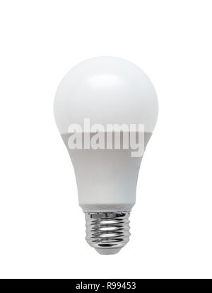 Energy efficient Light Emitting Diode LED light bulb isolated on white background. Stock Photo