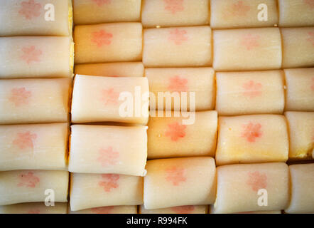 Moon Cake or roll Cake sweets dessert with bean / Chinese mid autumn festival food Stock Photo